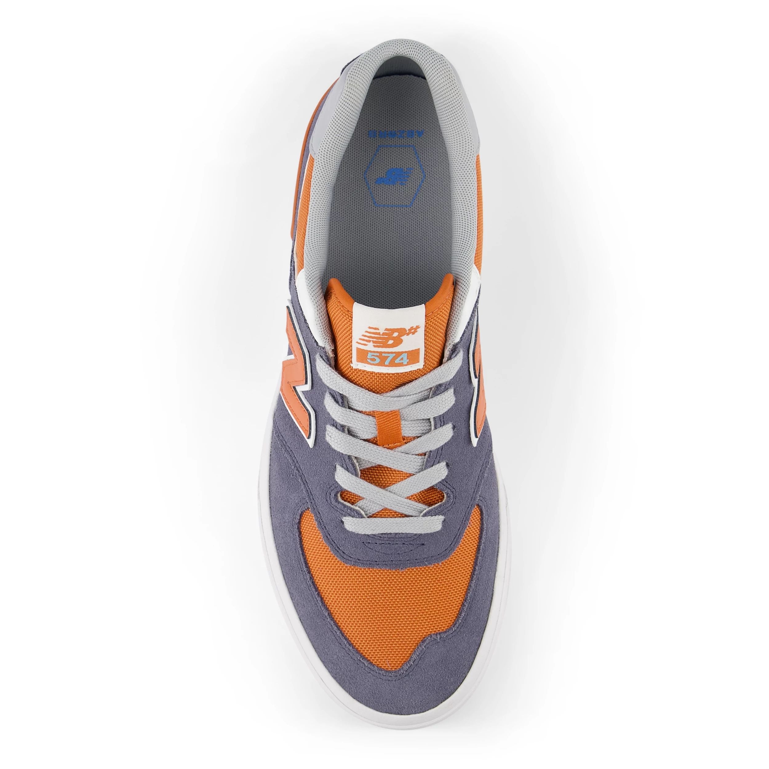 NM574 Vulc Grey/Orange NB Numeric Skate Shoe Top