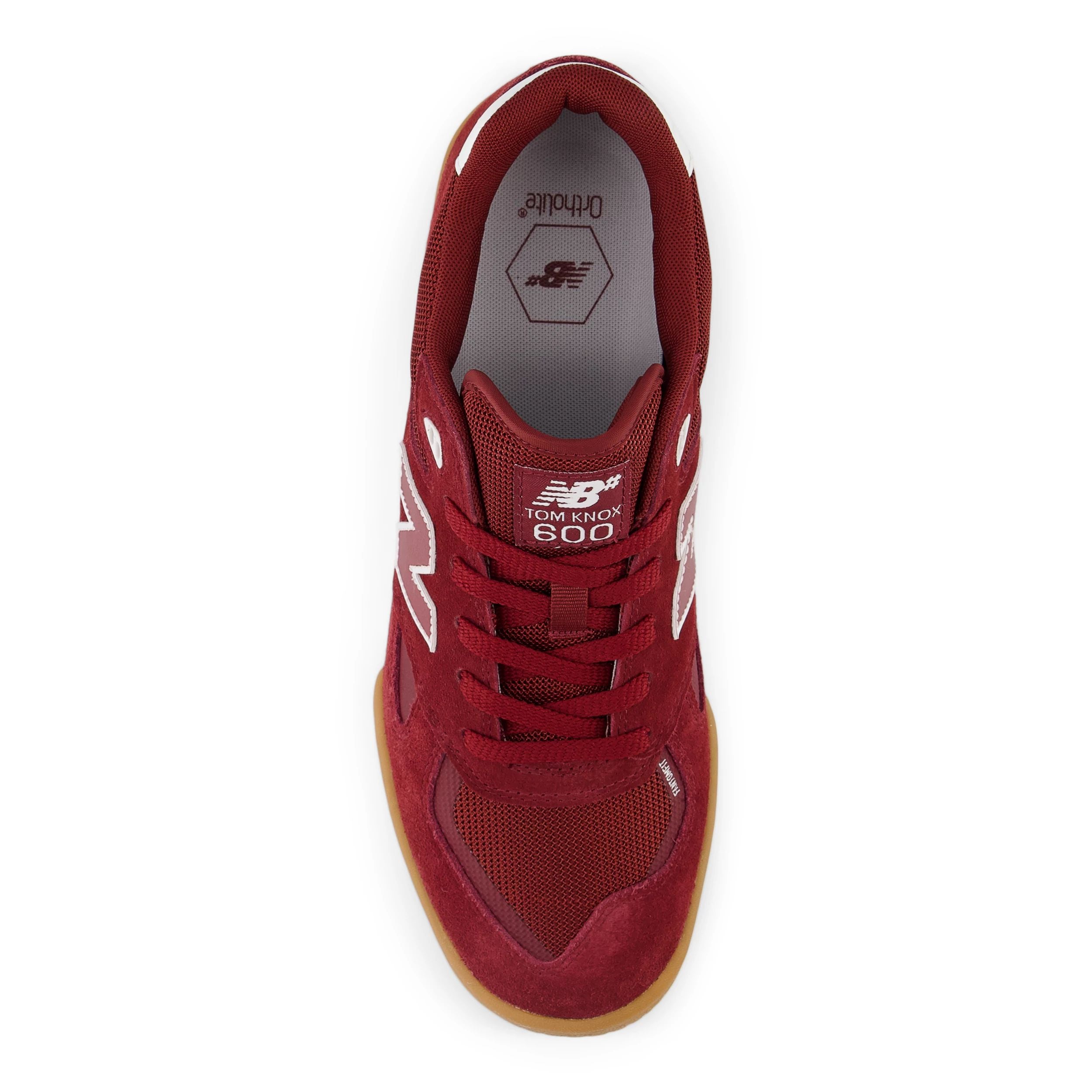 Burgundy/Gum NM600 Tom Knox NB Numeric Skate Shoe Top