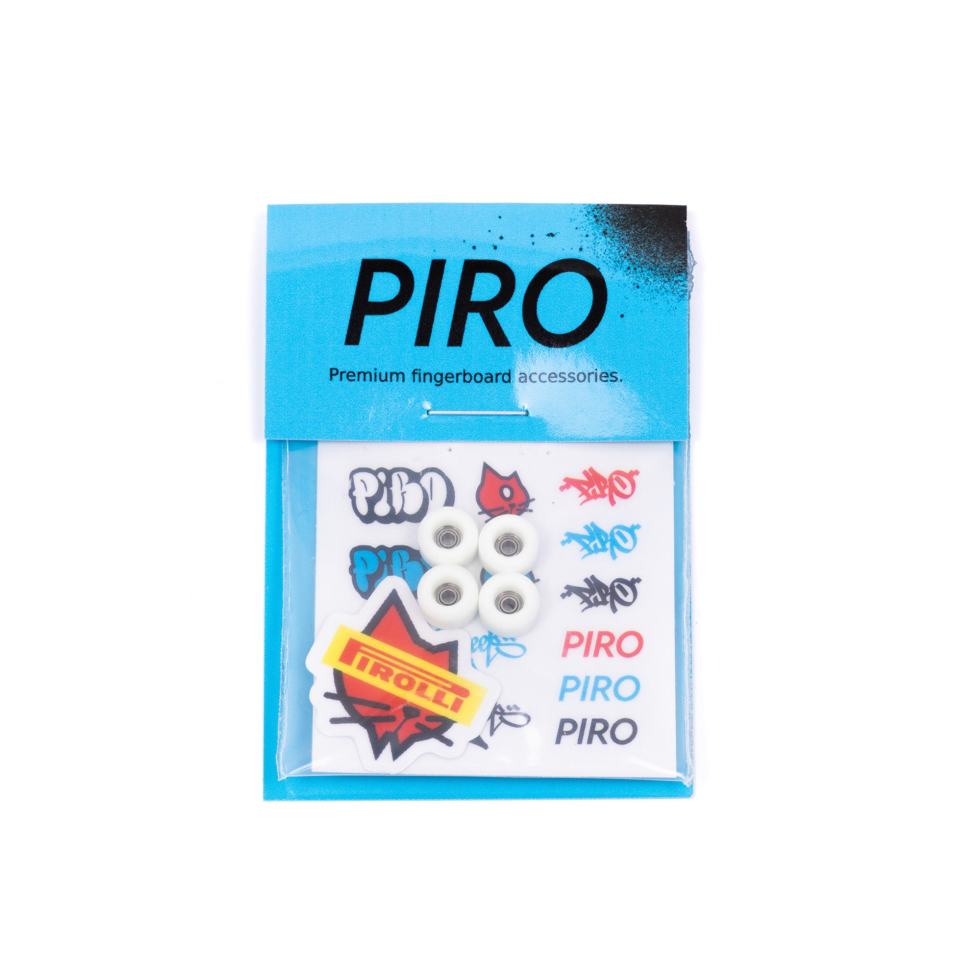 White Piro Performance Comp Fingerboard Wheels Package