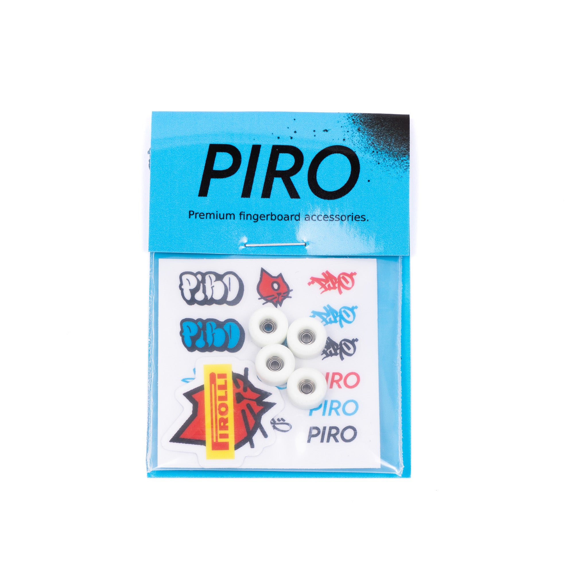 White Piro Performance Fingerboard Wheels Package