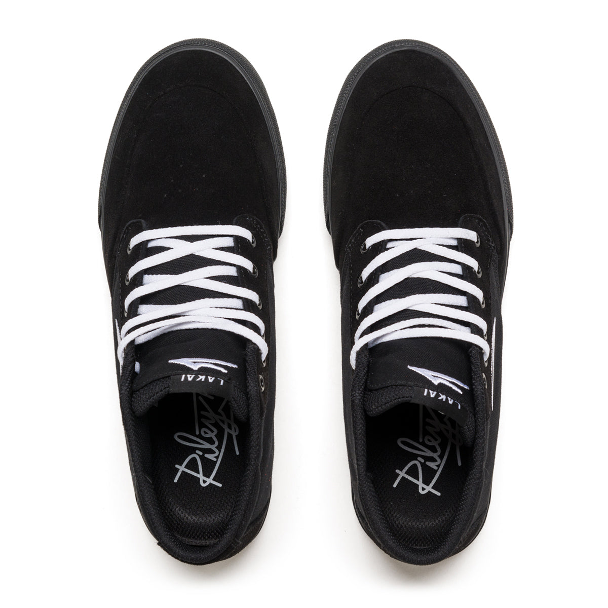 Black/Black Riley 3 High Lakai Skate Shoe