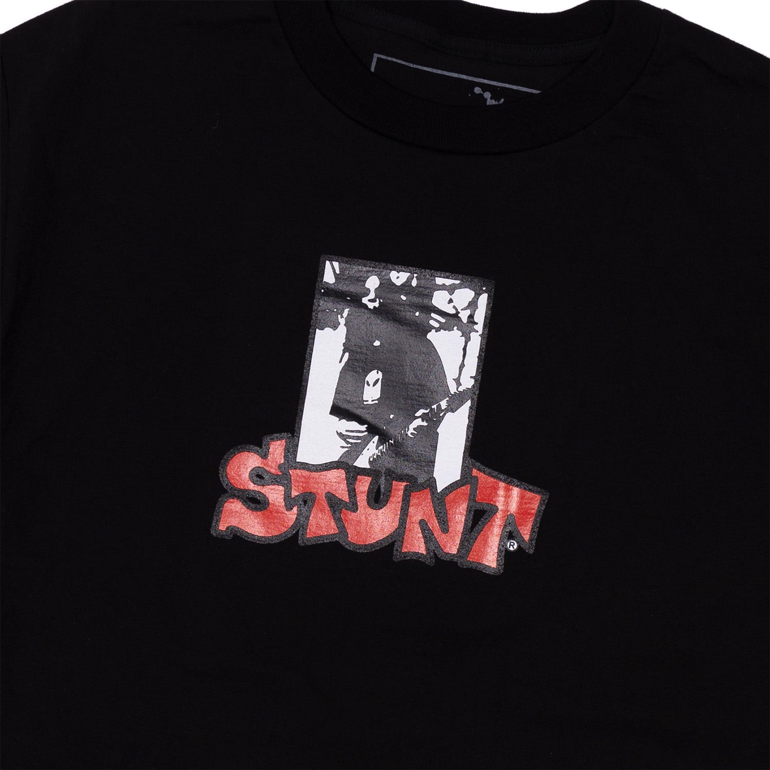 Black Stunt 365 Guitar Hero Tee Close