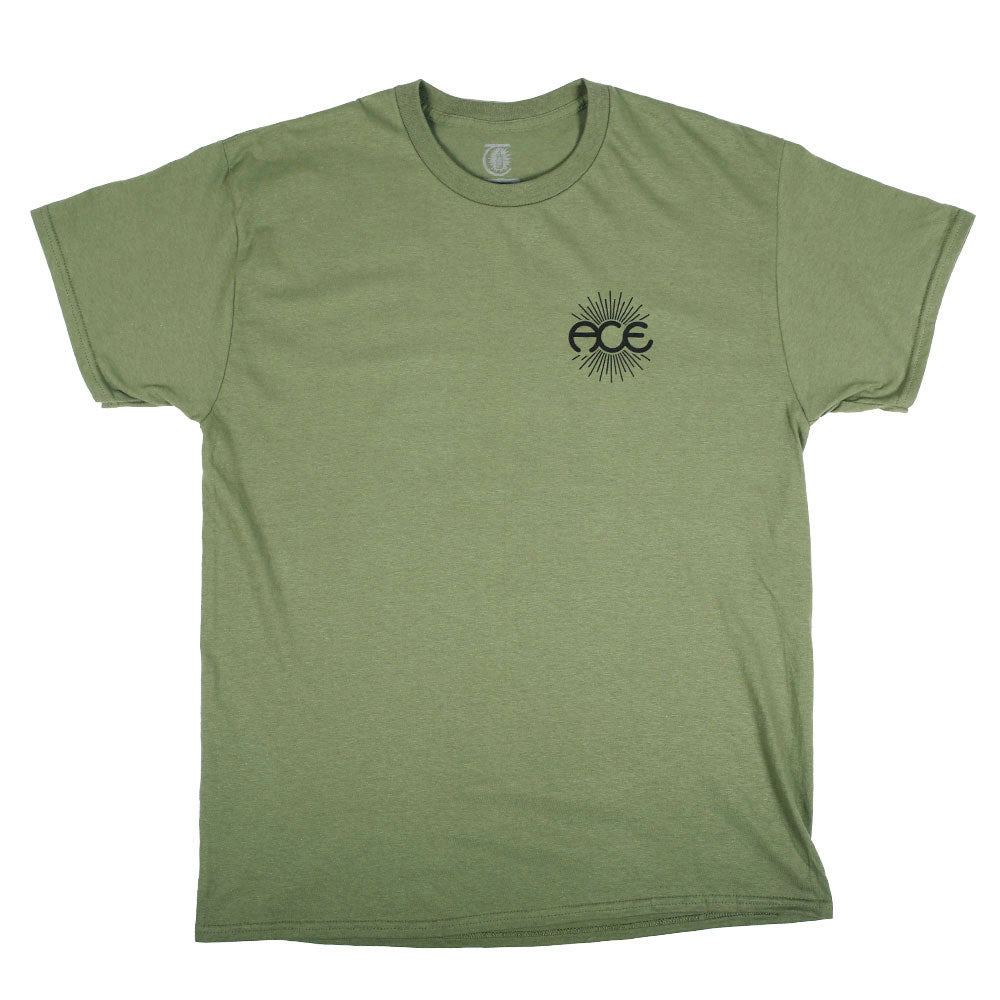 Military Green Theories X Ace Trucks Theoramid Tee Front