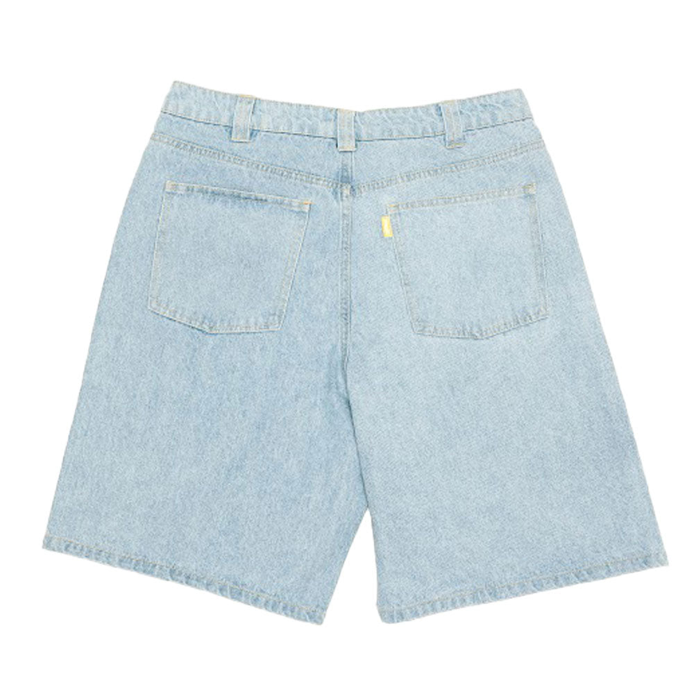 Lightwash Blue Denim Plaza Theories Shorts Back