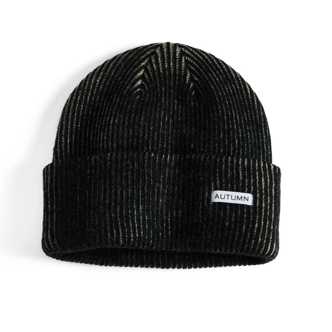 Black/Grey Cord Autumn Beanie