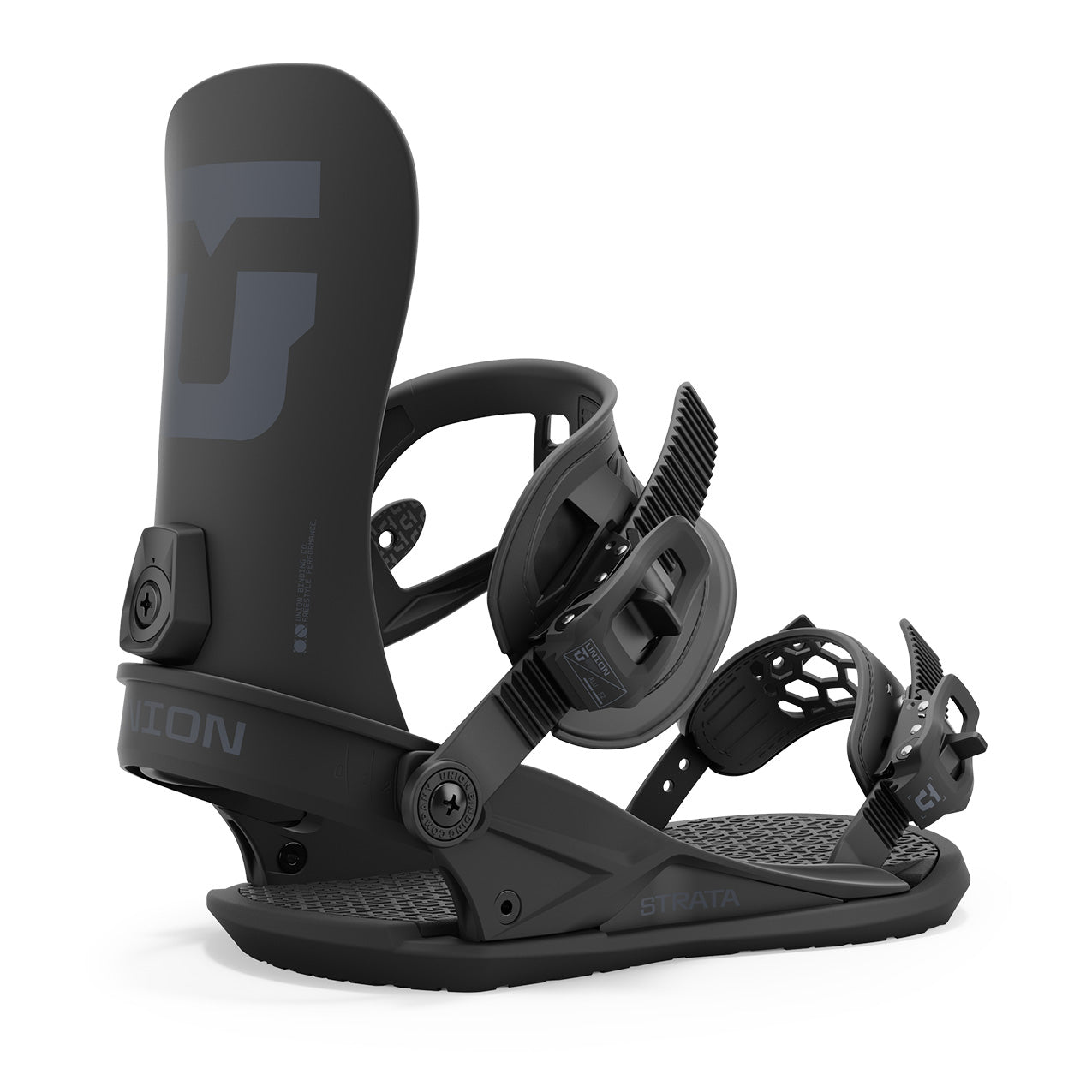 Black 2025 Union Strata Snowboard Bindings