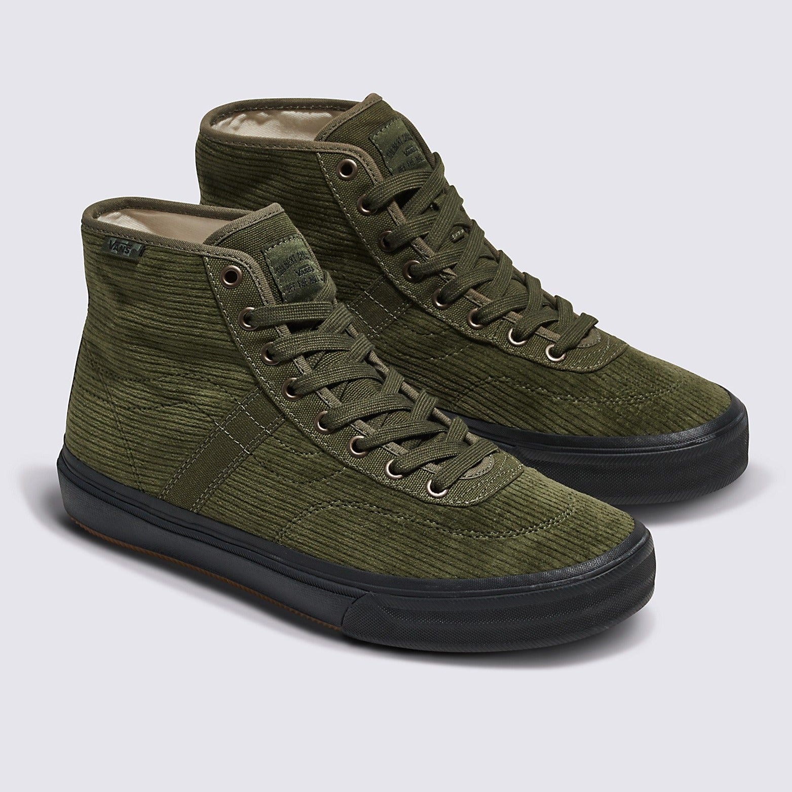 Olive/Black Corduroy Vans Deconstructed Crockett High