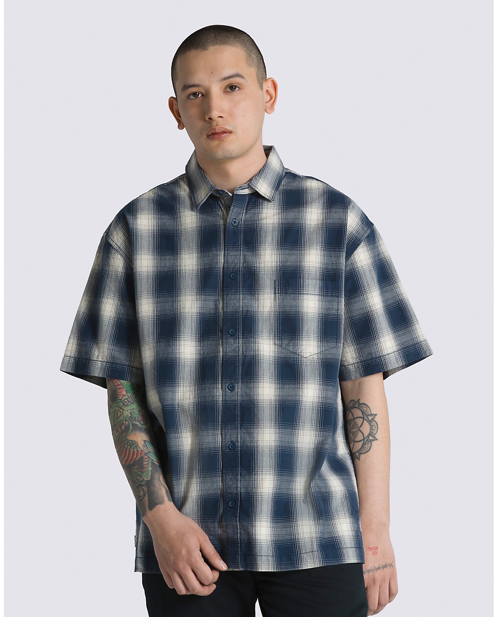 Dress Blue Nick Michel Vans Shirt