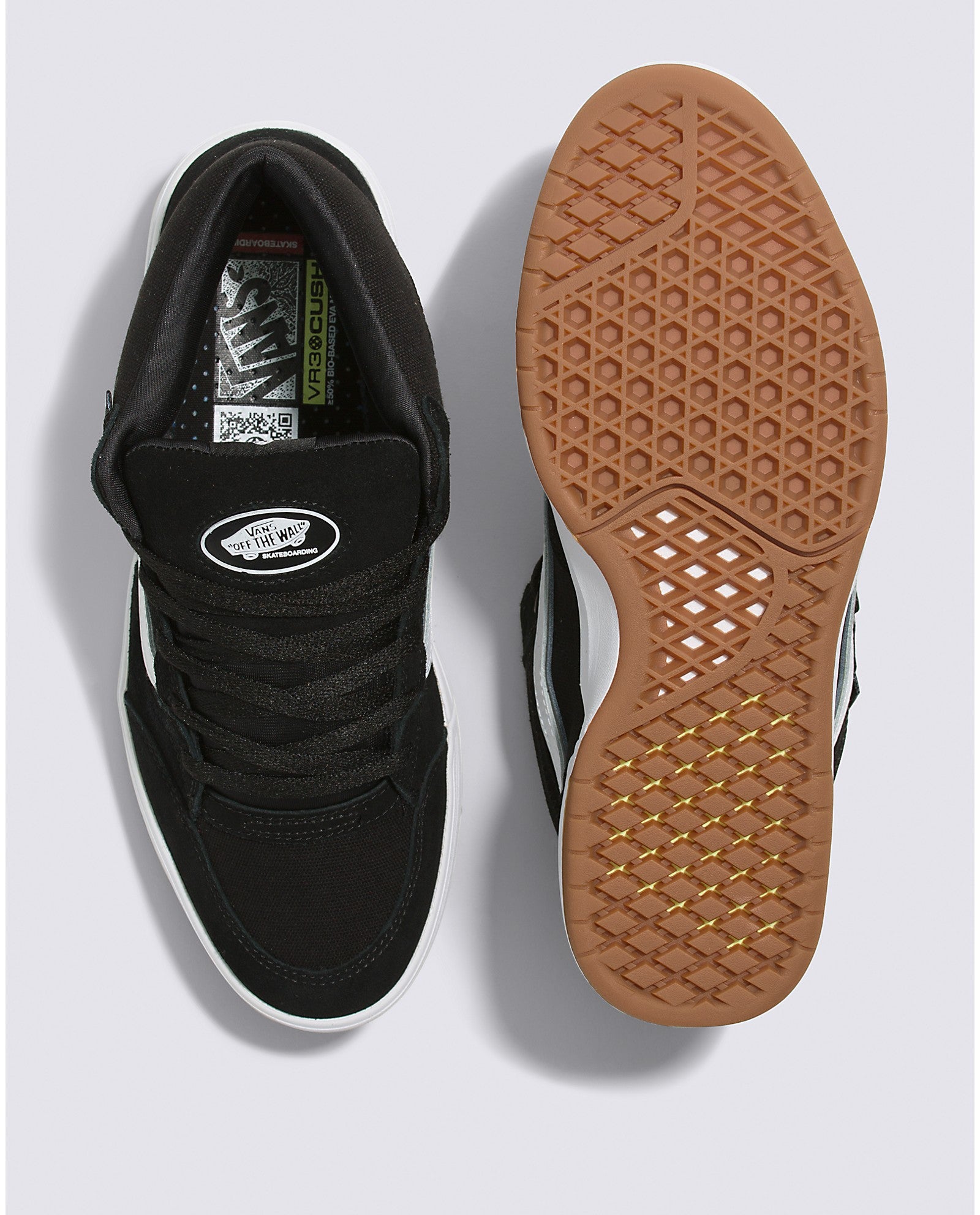 Black/White Zahba Mid Vans Skate Shoe Top/Bottom