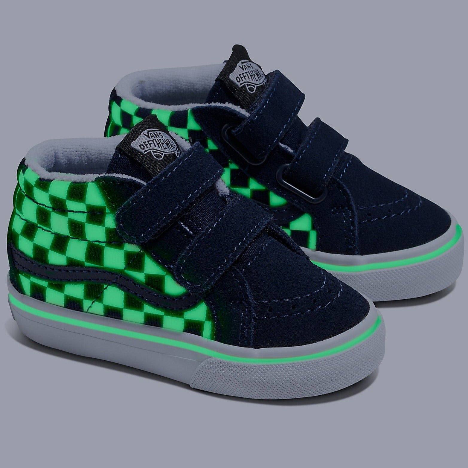 Toddler Sk8-Mid Reissue Glow Vans Skate Shoe