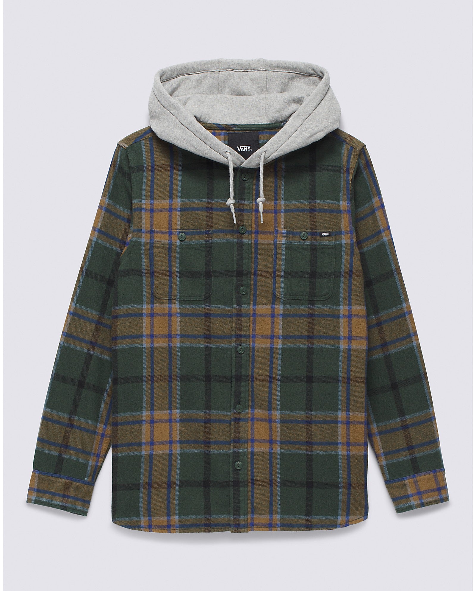 Deep Forest/Kangaroo Lopes Hooded Flannel Vans Shirt 