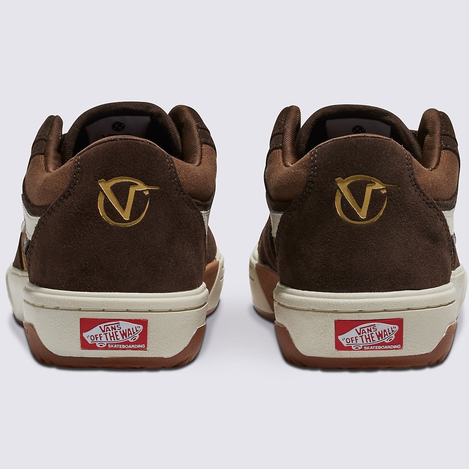 Chocolate Brown Rowan 2 Vans Skate Shoe Back