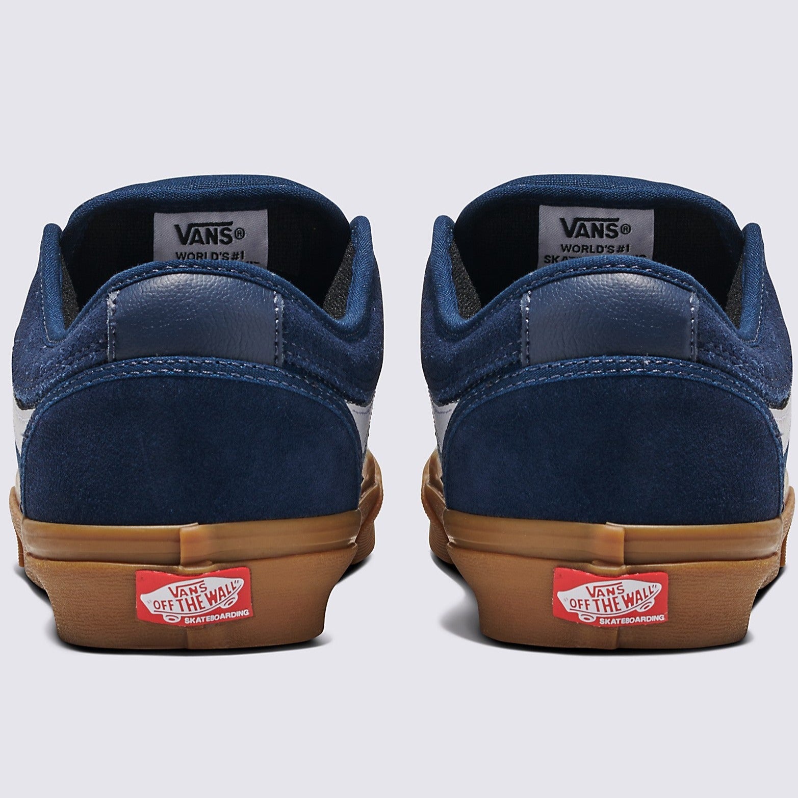 Navy/Gum Skate Chukka Low Sidestripe Vans Skate Shoe Back