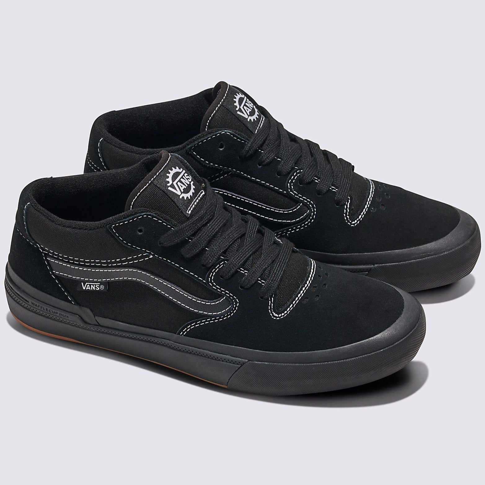 Black/White/Black Style 114 BMX Vans Shoe