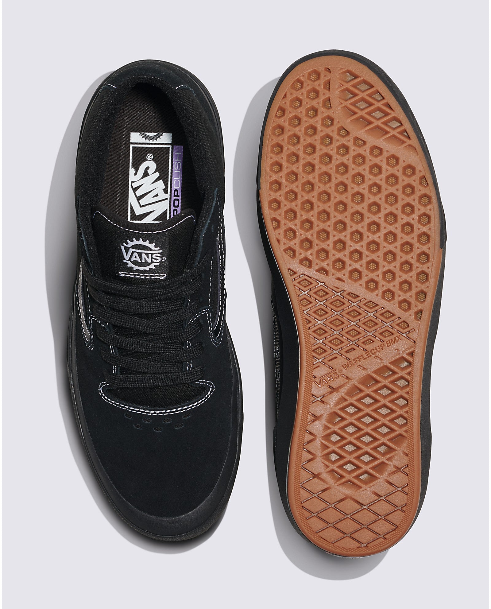 Black/White/Black Style 114 BMX Vans Shoe