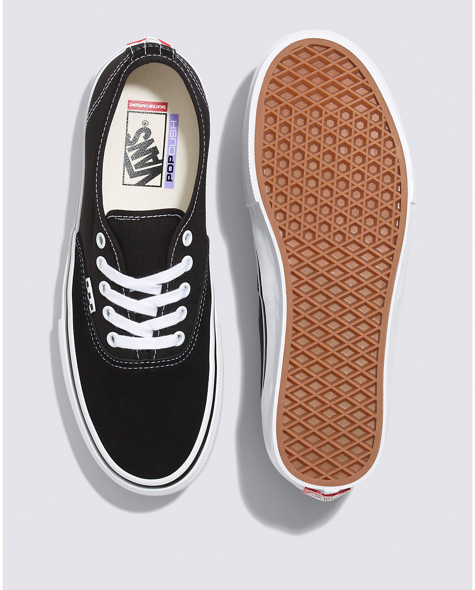 Black/White Skate Authentic Vans Skate Shoe Top/Bottom