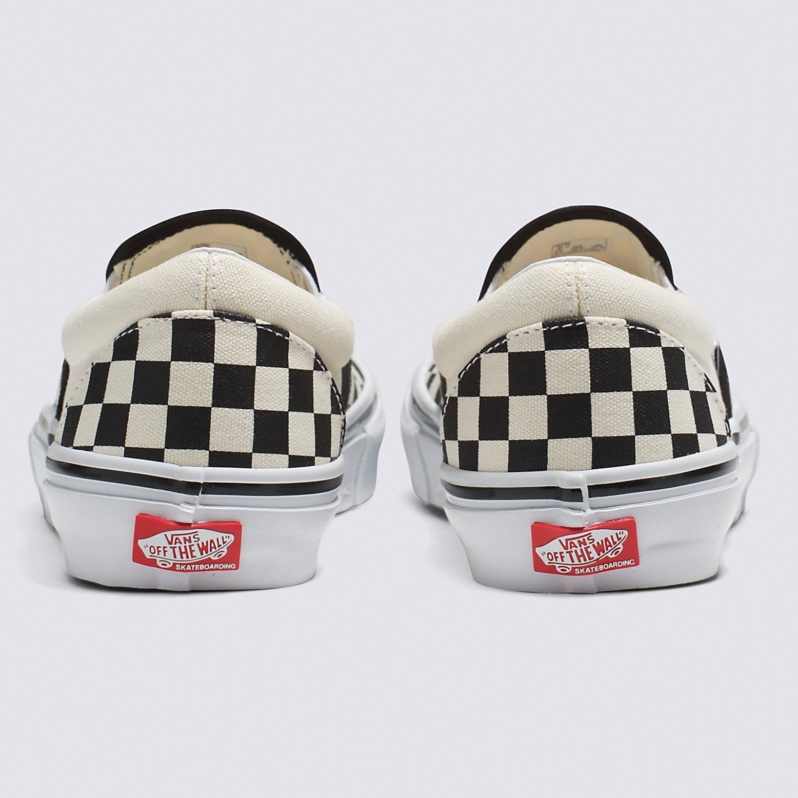 Checkerboard Vans Skate Slip On Skate Shoe Back