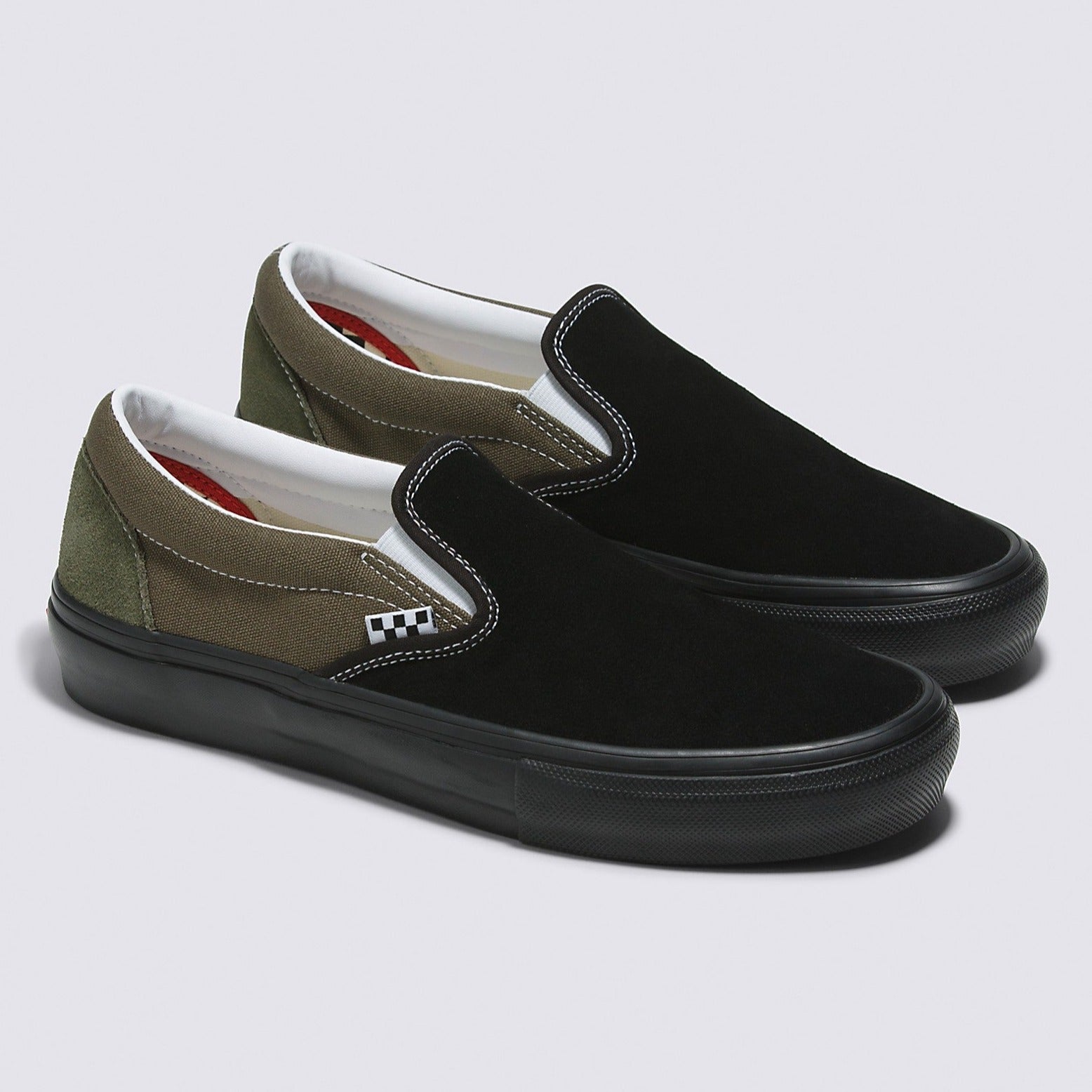 Black/Grape Leaf Vans Skate Slip On Shoe