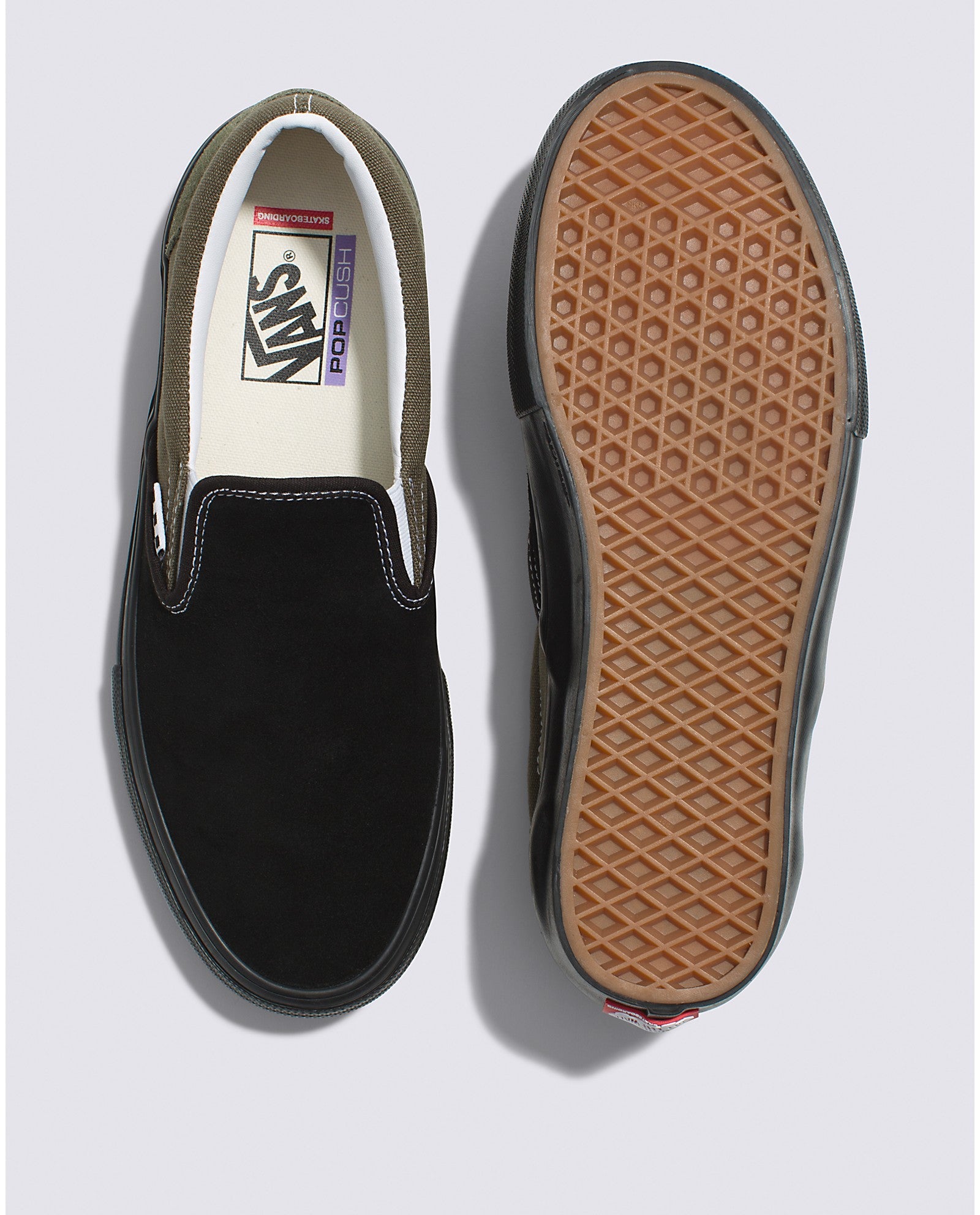 Black/Grape Leaf Vans Skate Slip On Shoe