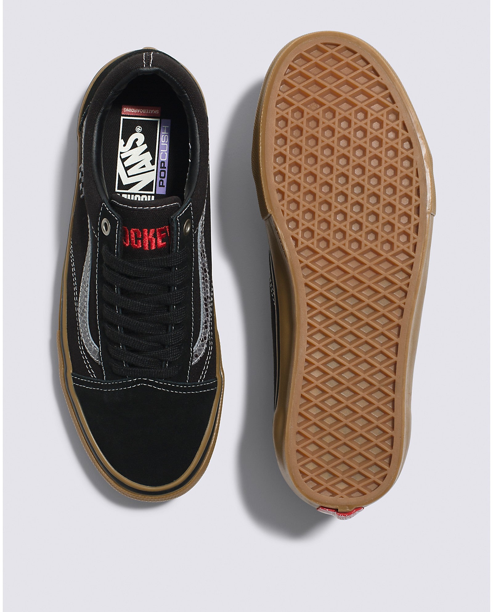 Black/Gum Hockey Skateboards Vans Skate Old Skool Shoe Top/Bottom