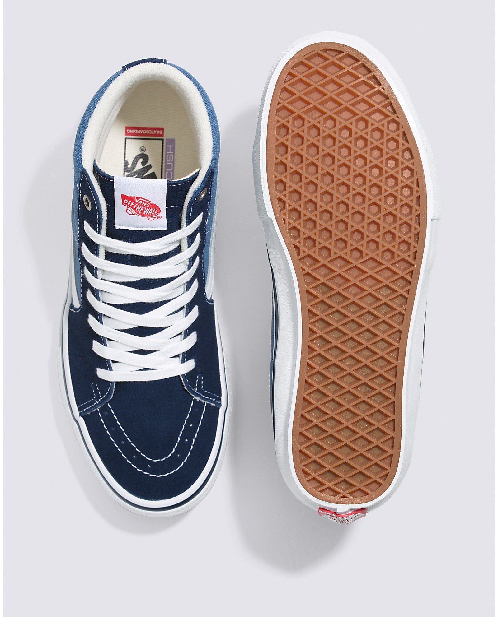 Navy/White Skate SK8-Hi Vans Skate Shoe Top/Bottom