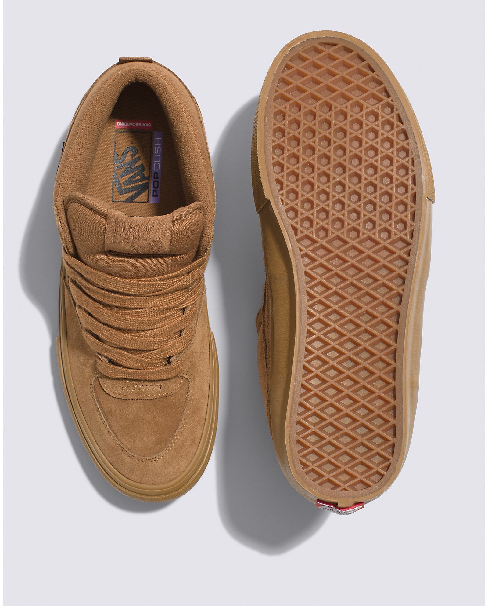 Brown/Gum Vans Skate Half Cab Skate Shoe Top/Bottom