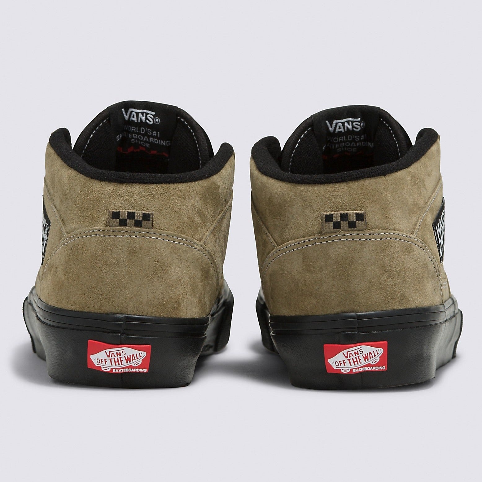 Olive/Black 92' Pig Suede Vans Half Cab Skate Shoe Back