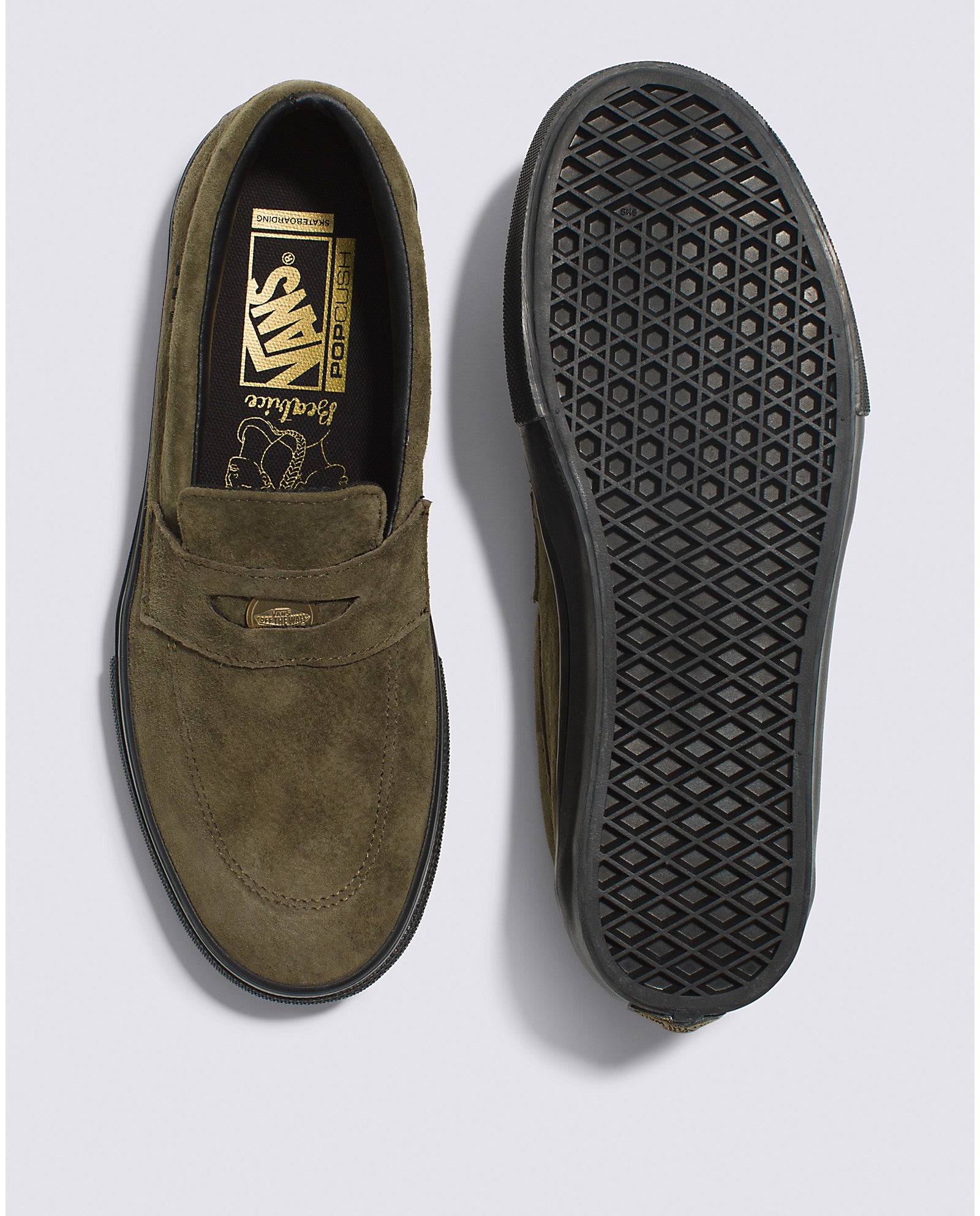 Dark Olive Beatrice Domond Skate Style 53 Vans Skate Shoes Top/Bottom