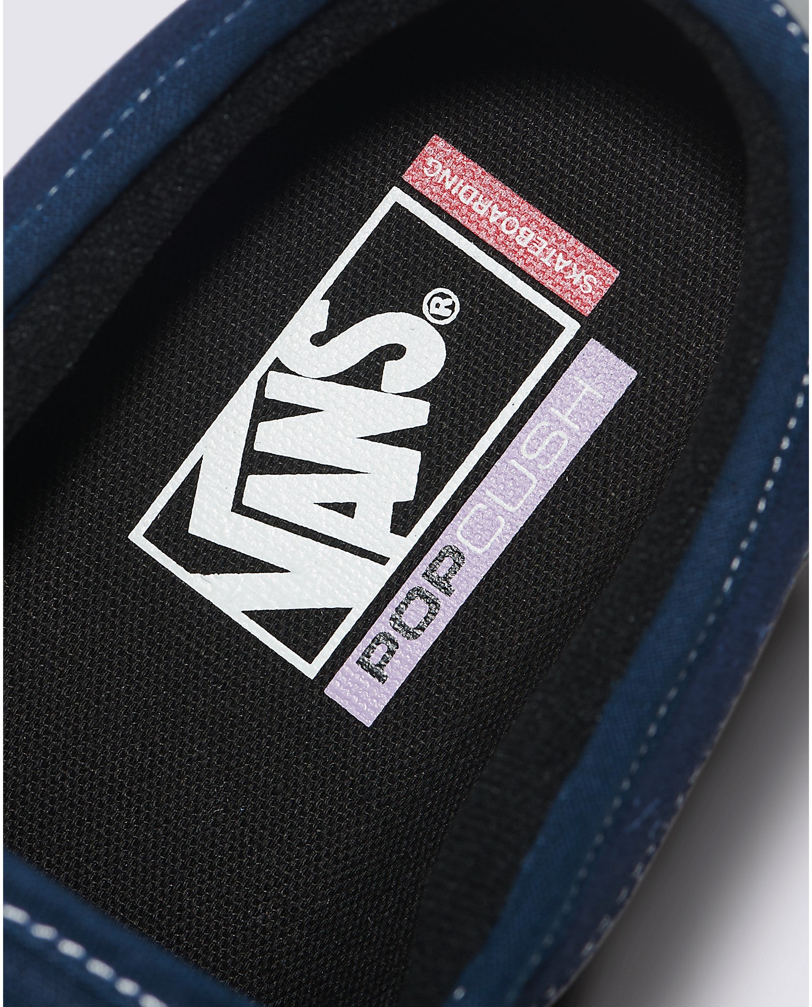 Navy/Grey Chukka Low Sidestripe Vans Skate Shoe Detail