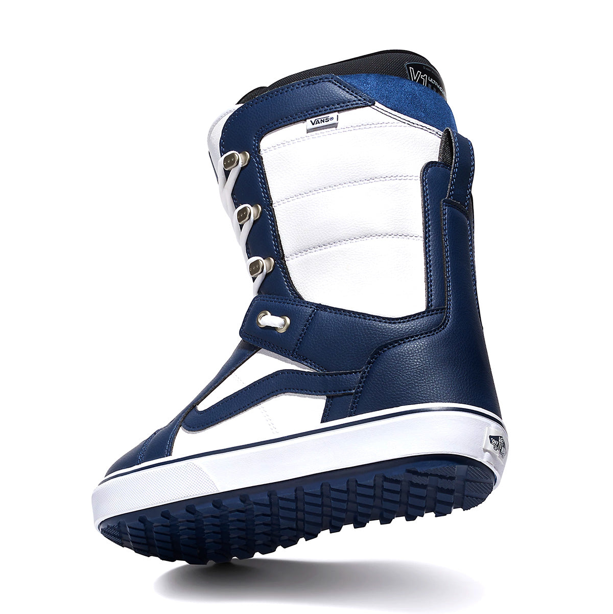 Navy Blue/White Hi Standard OG Vans Snowboard Boot Back