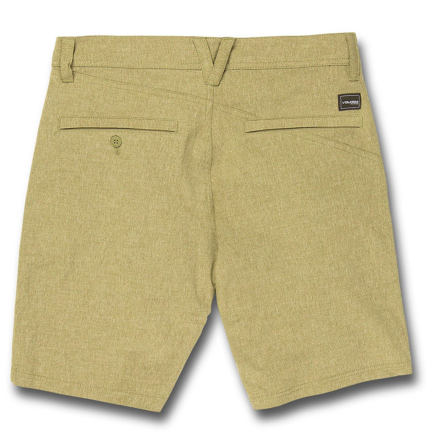 Dark Khaki Volcom Frickin Cross Shred Static 20 Hybrid Shorts Back