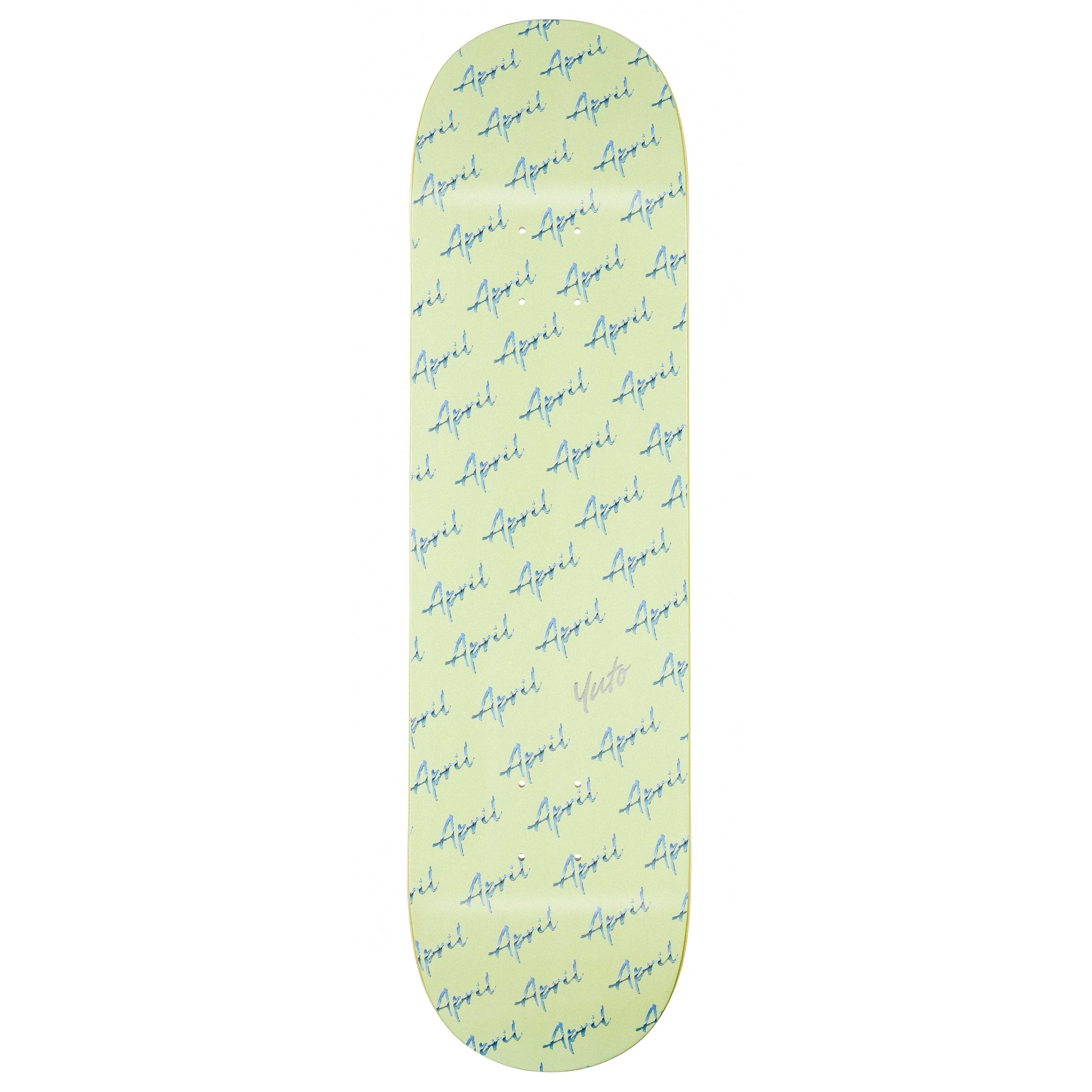 Yuto Horigome Green Script April Skateboards Deck