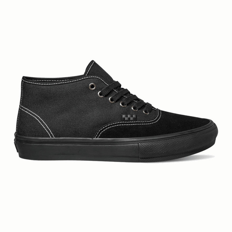 Blackout Authentic Mid Vans Skate Shoe