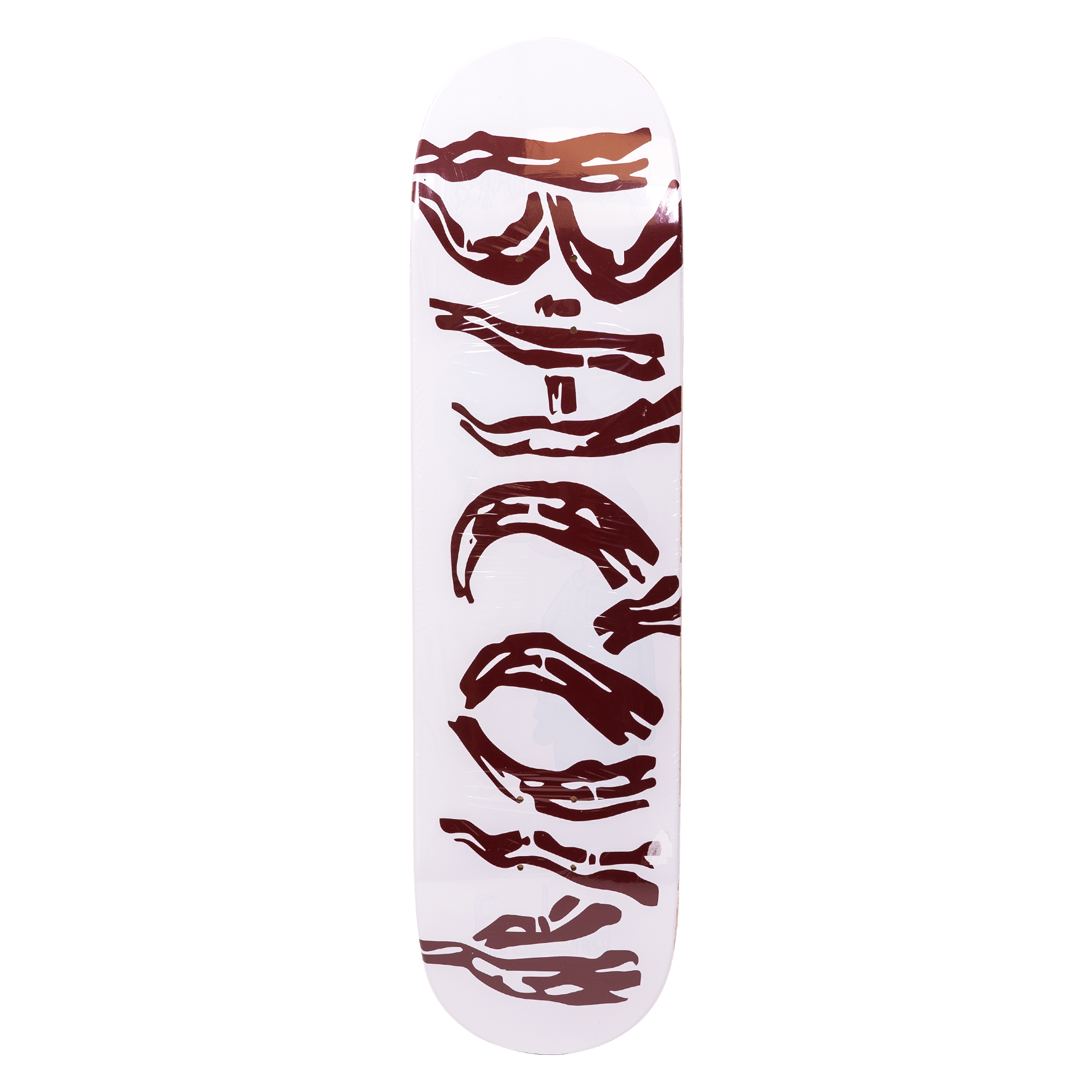 White Bacon Team Logo Skateboard Deck