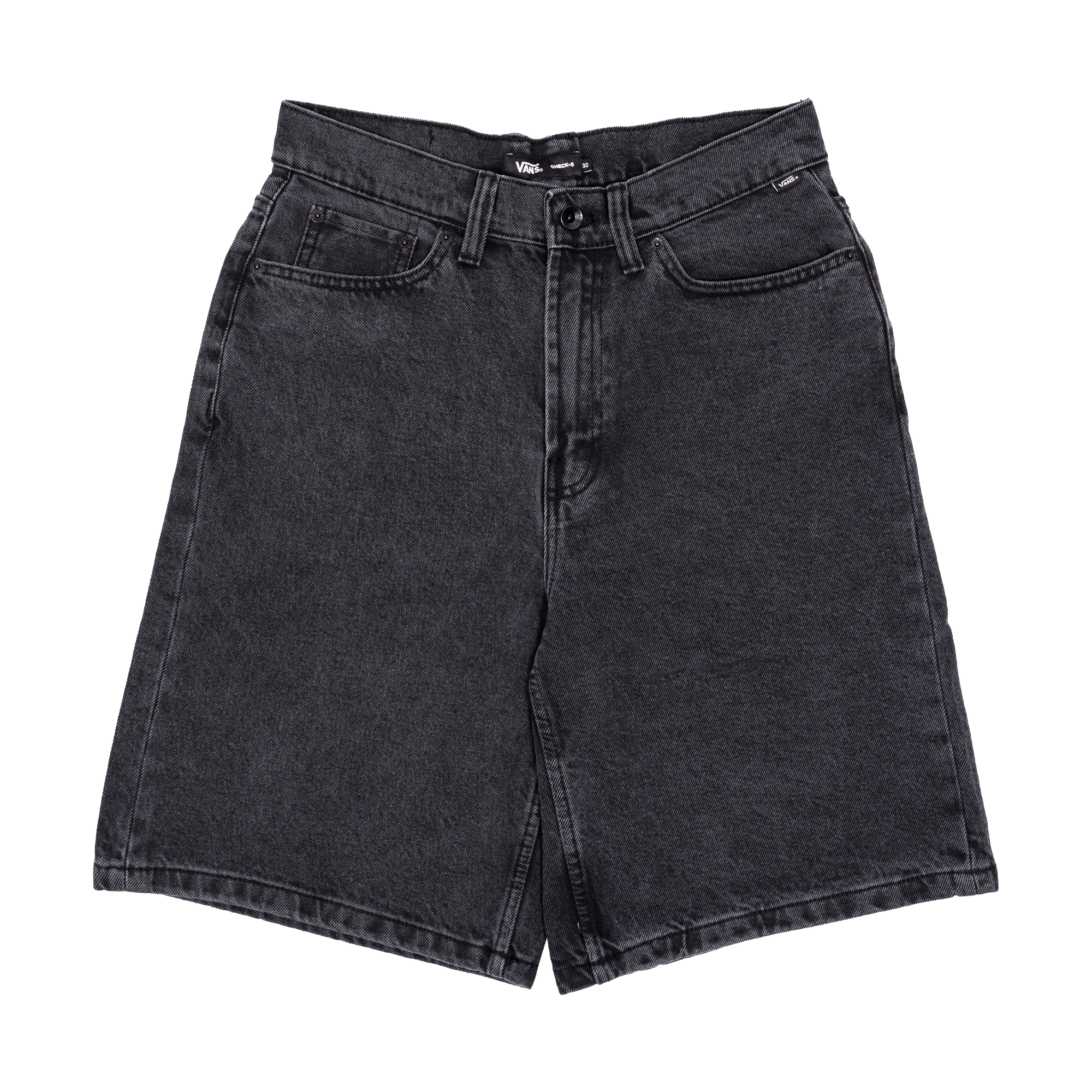 Washed Black Check-5 Vans Baggy Shorts