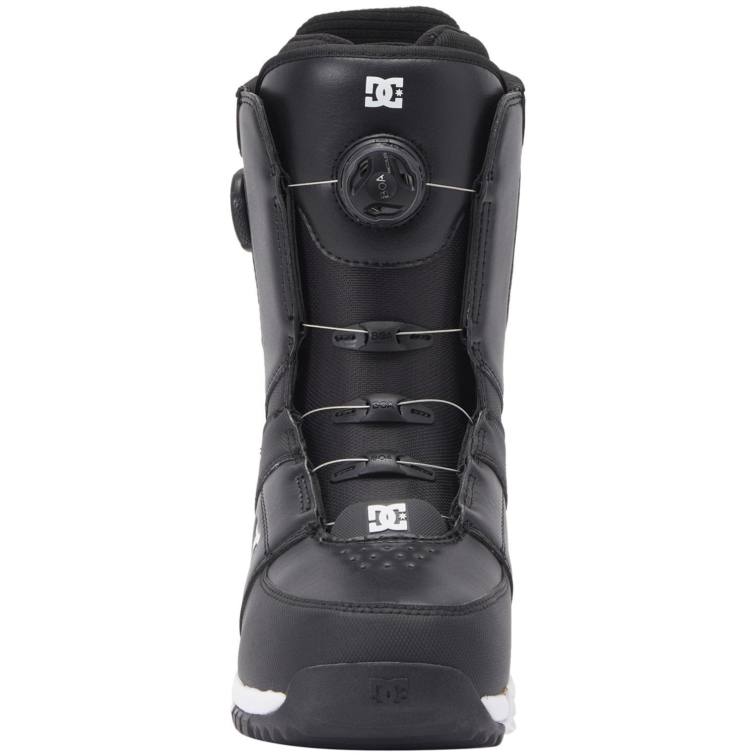 Black/Black/White 2025 Control DC Snowboard Boots Front