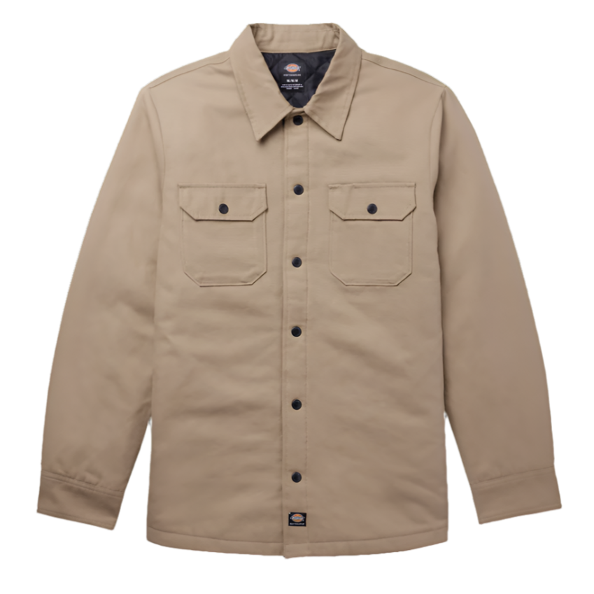 Khaki Heavyweight Duck Dickies Skate Shirt Jacket