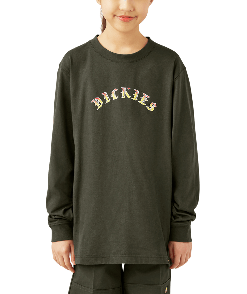 Dickies x Spitfire Kids' Graphic Long Sleeve Shirt - Olive Green