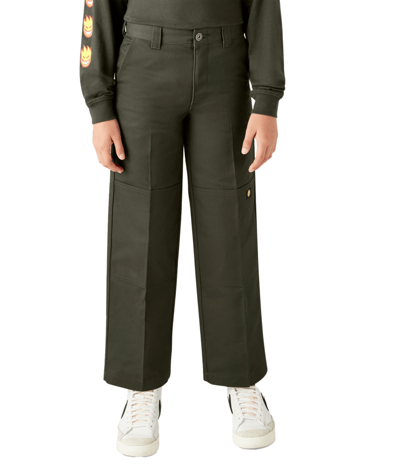 Olive Green Boys Spitfire x Dickies Double Knee Pants