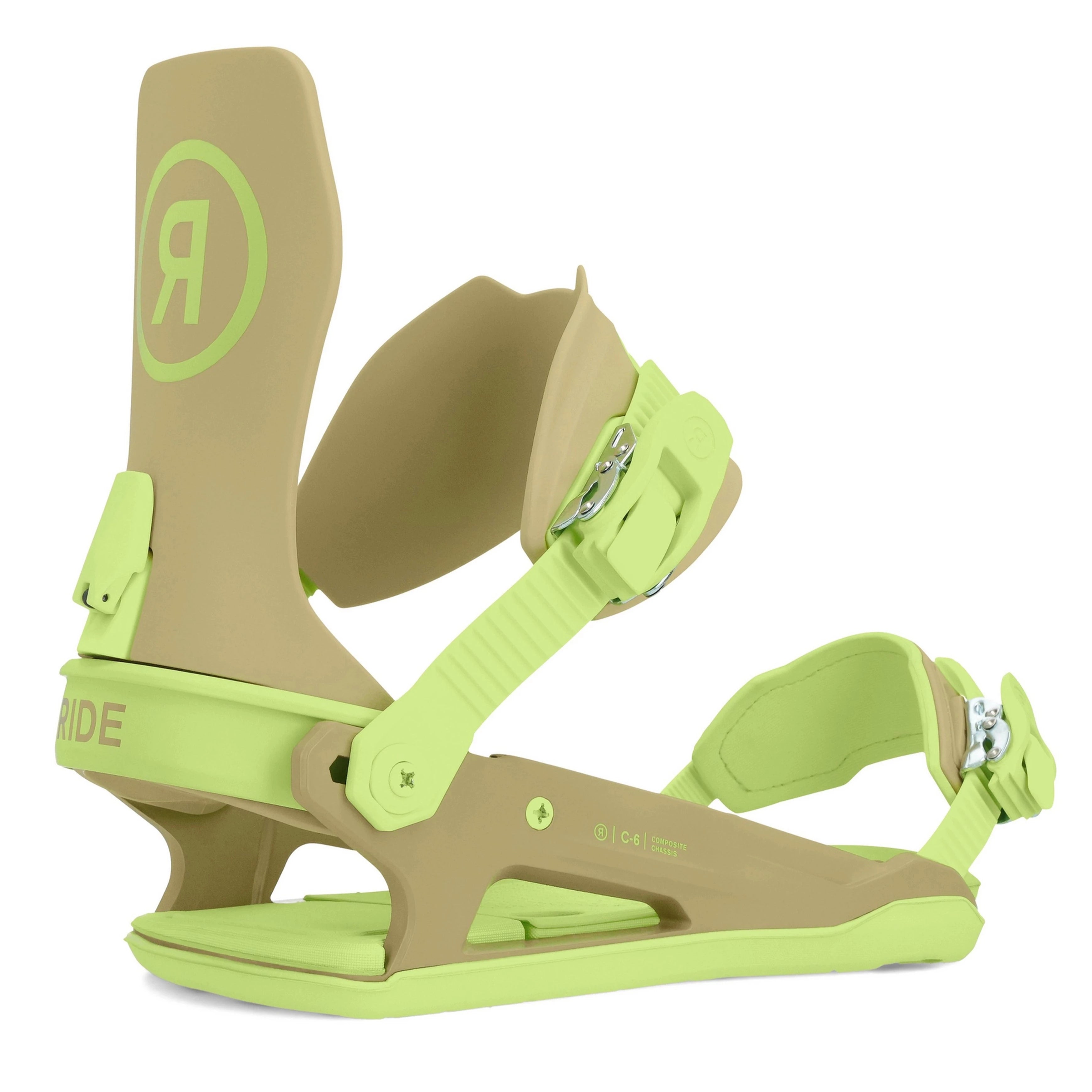 2024 Olive/Green C-6 Ride Snowboard Bindings