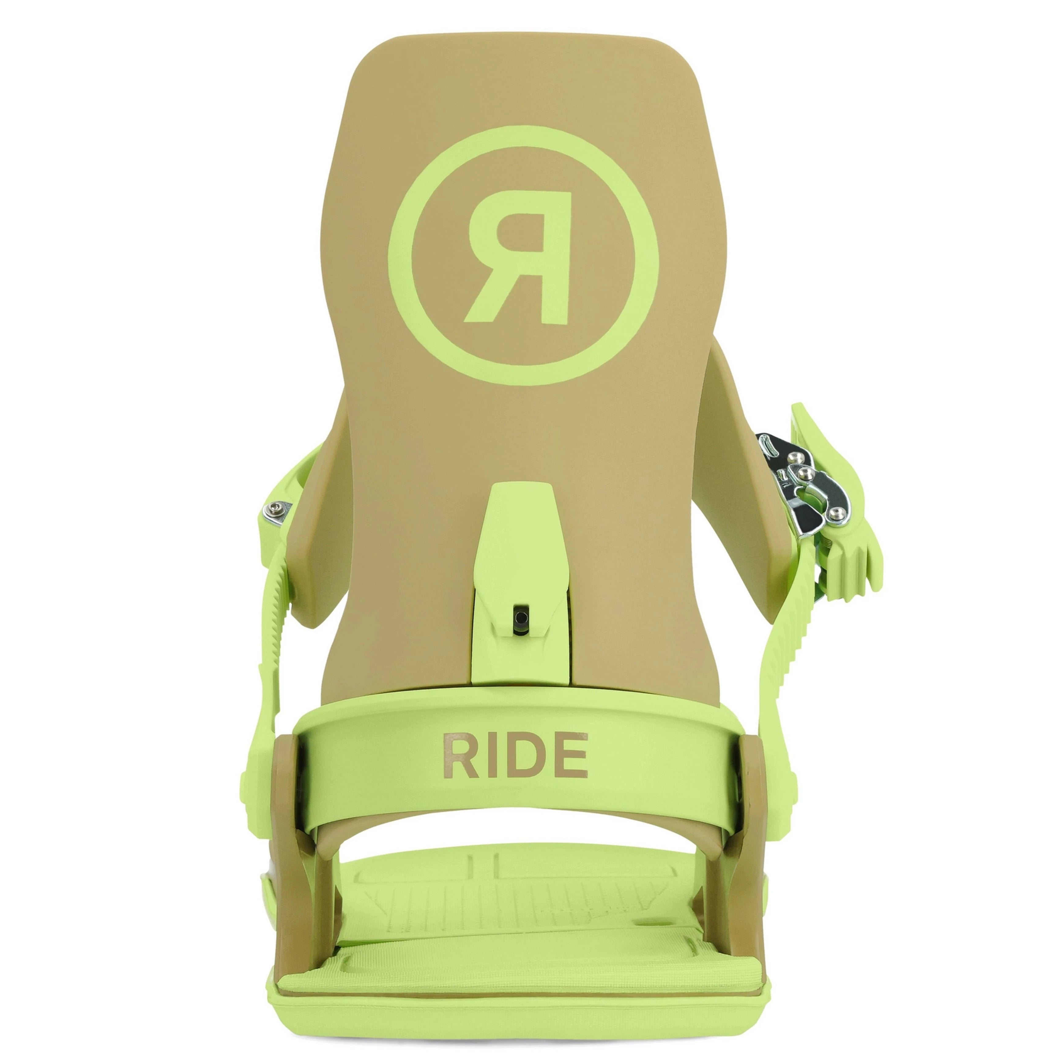 2024 Olive/Green C-6 Ride Snowboard Bindings Back