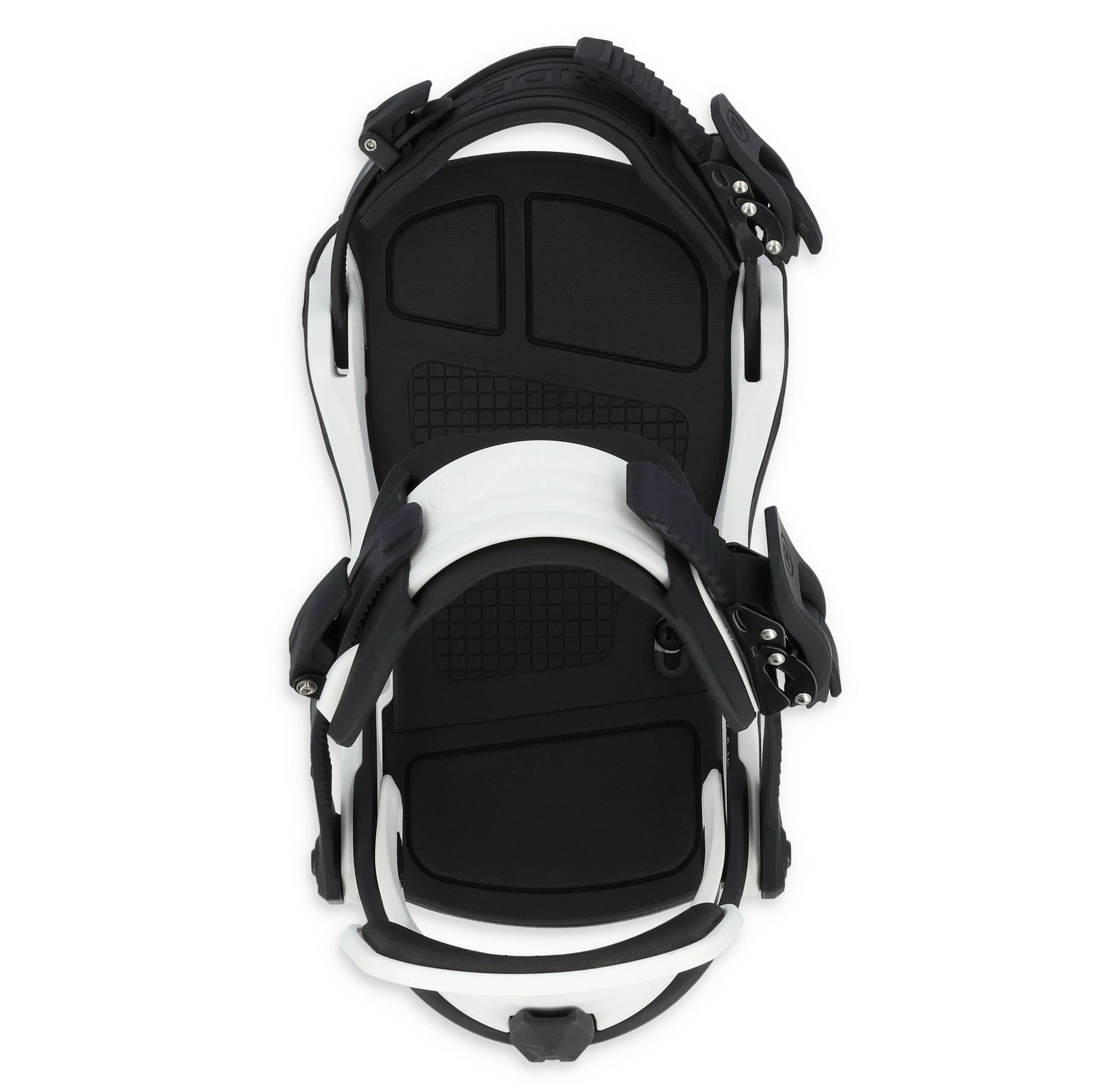 White 2025 C-6 Ride Snowboard Bindings Top