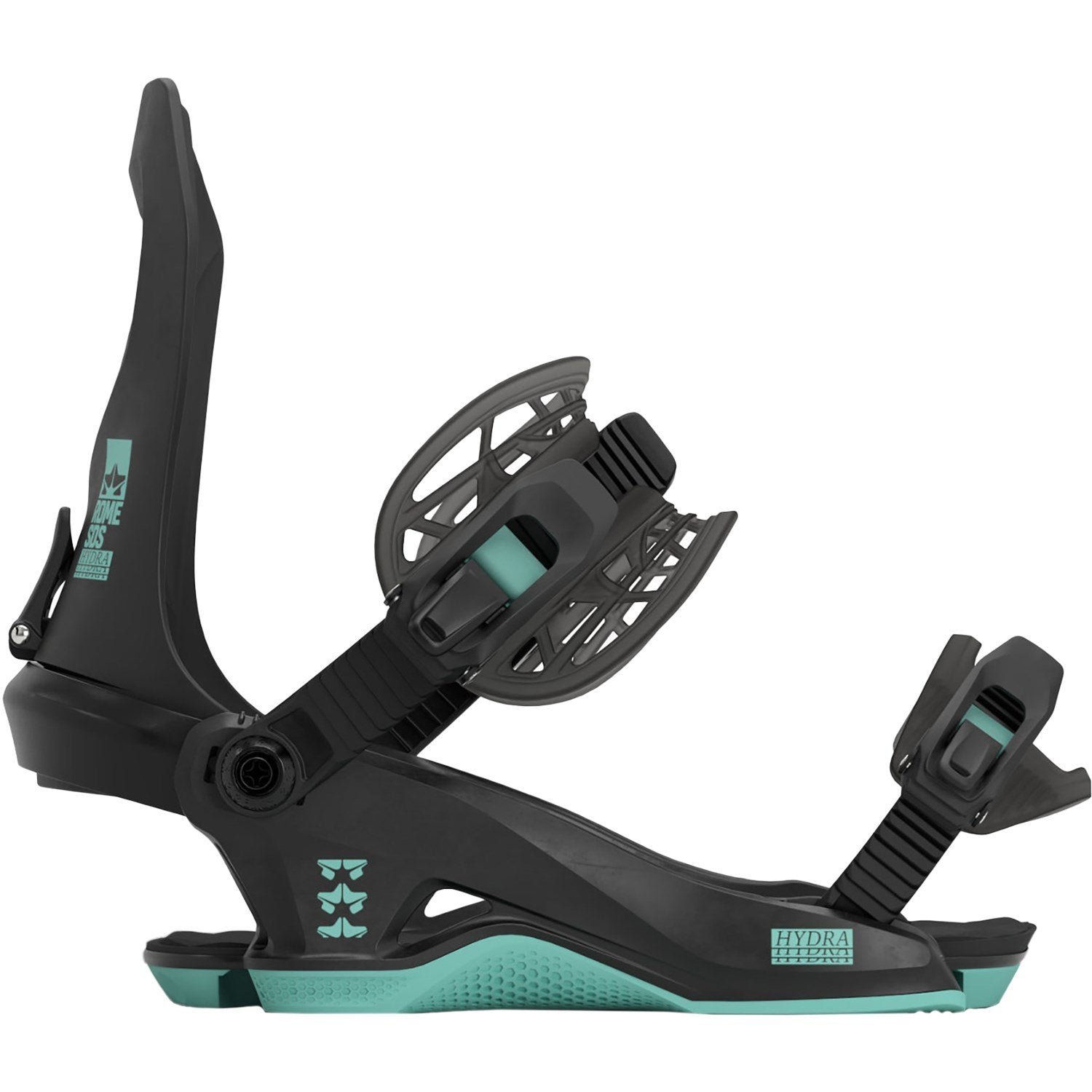 2024 Black Hydra Women's Rome Snowboard Bindings Side