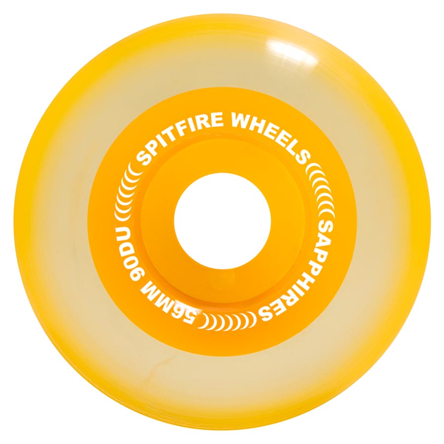 Neon Orange Conical Full Sapphire Spitfire Wheels