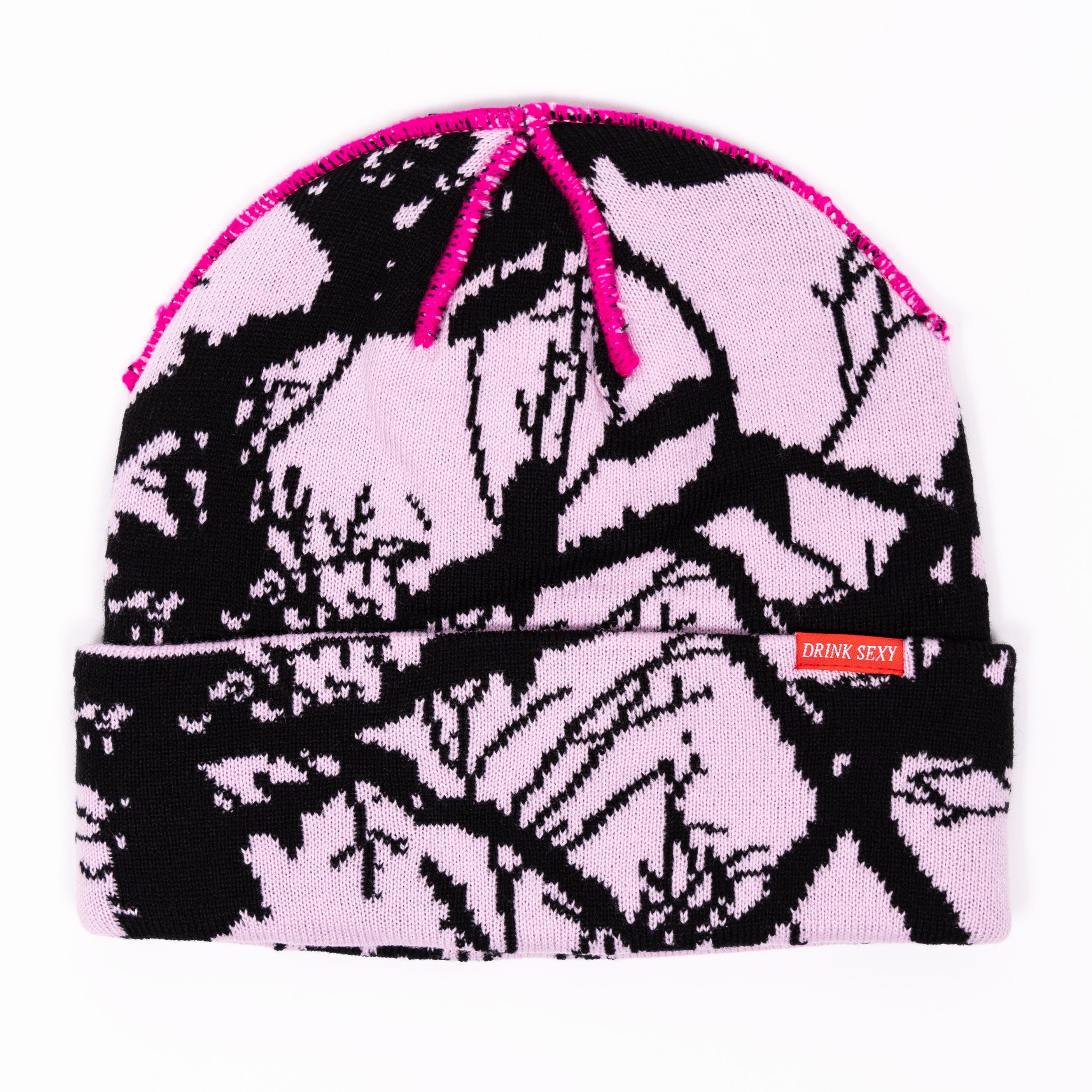 Pink Twig Camo Corduroy Beanie