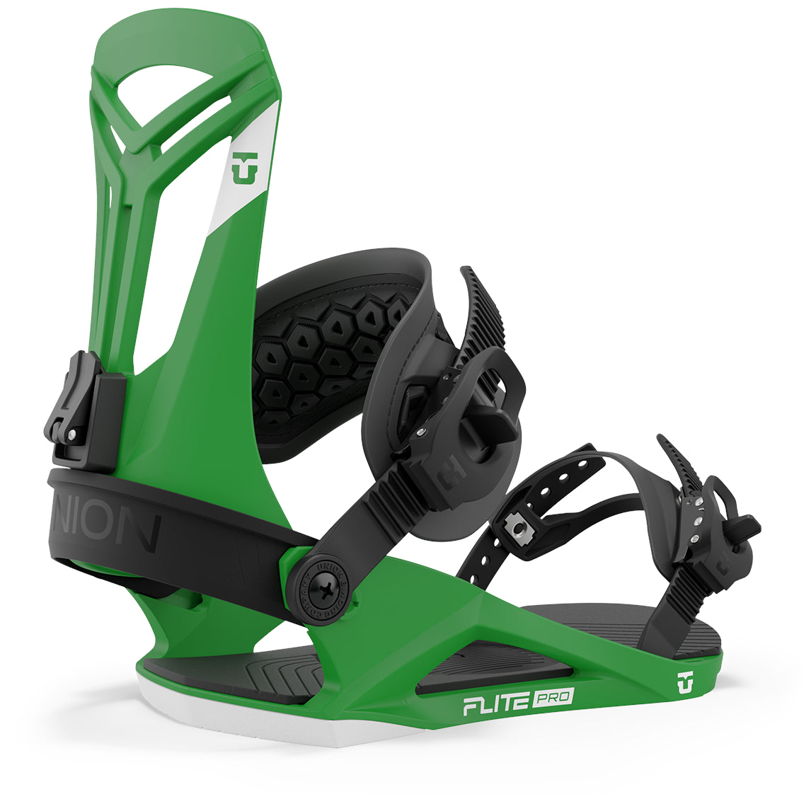 Green 2024 Flite Pro Union Snowboard Bindings