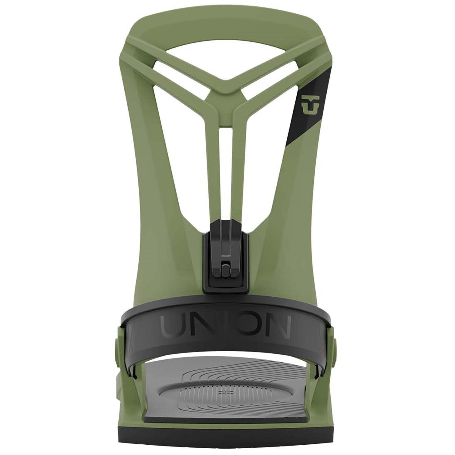 Olive Green 2025 Flite Pro Union Snowboard Bindings Back