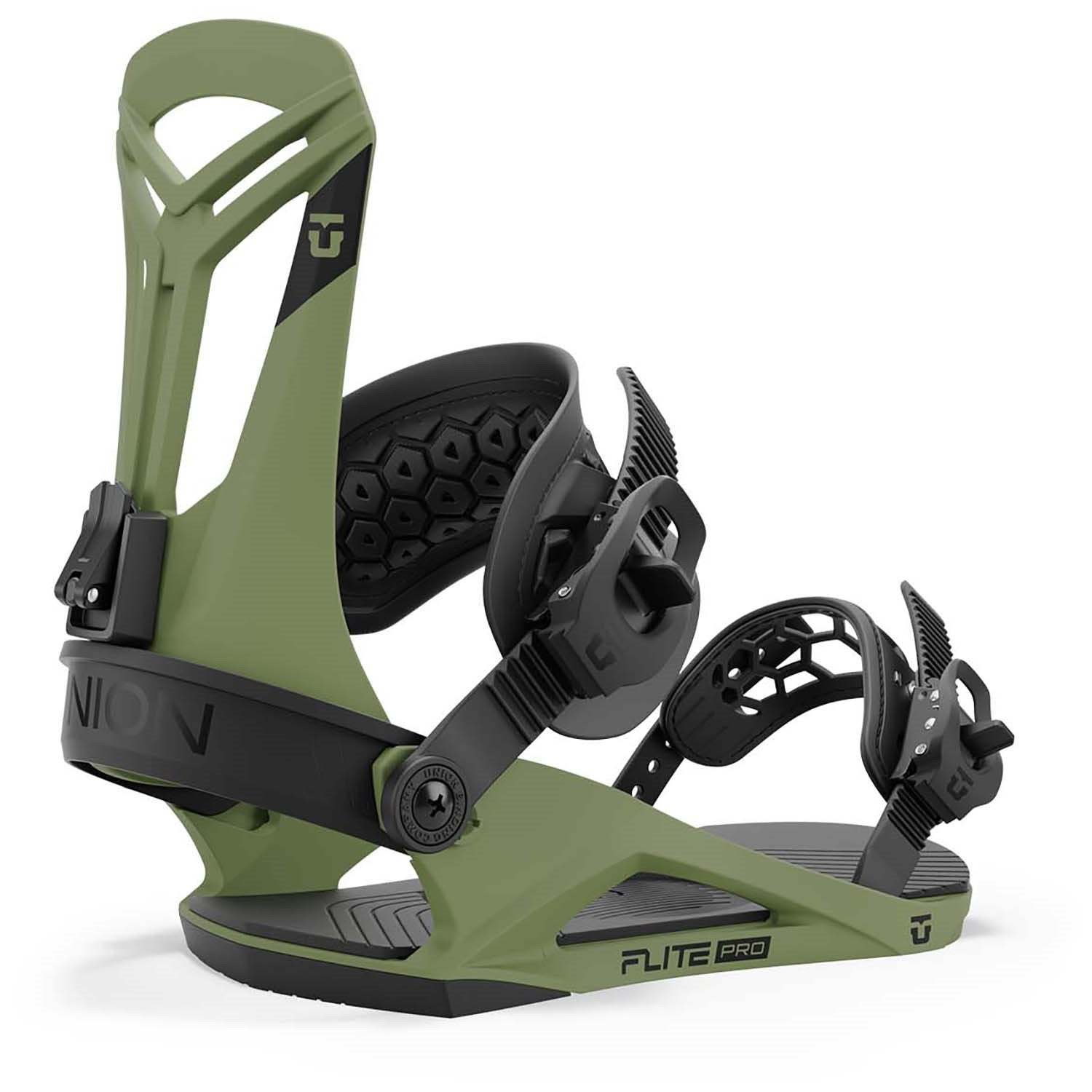 Olive Green 2025 Flite Pro Union Snowboard Bindings