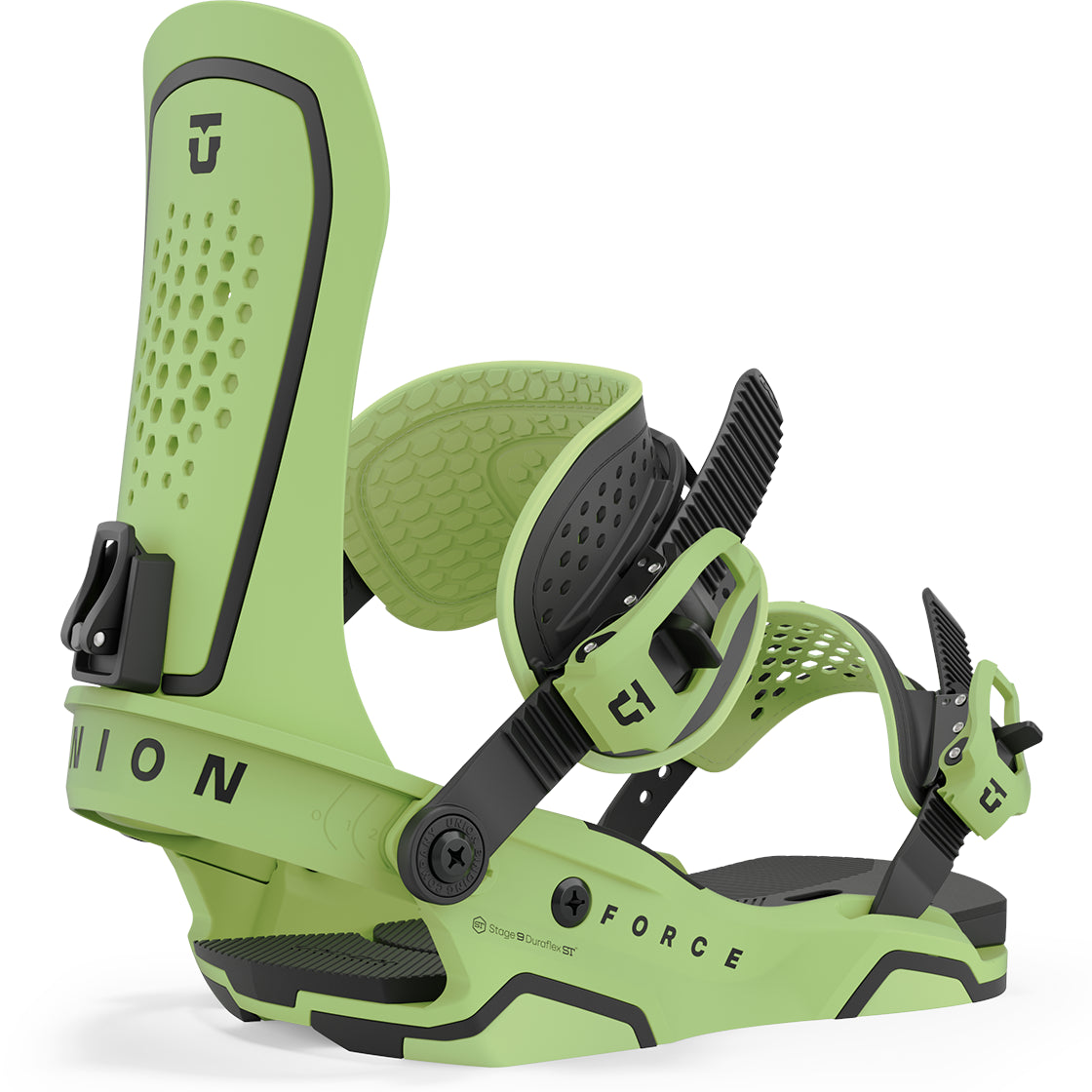 Green 2024 Force Union Snowboard Bindings