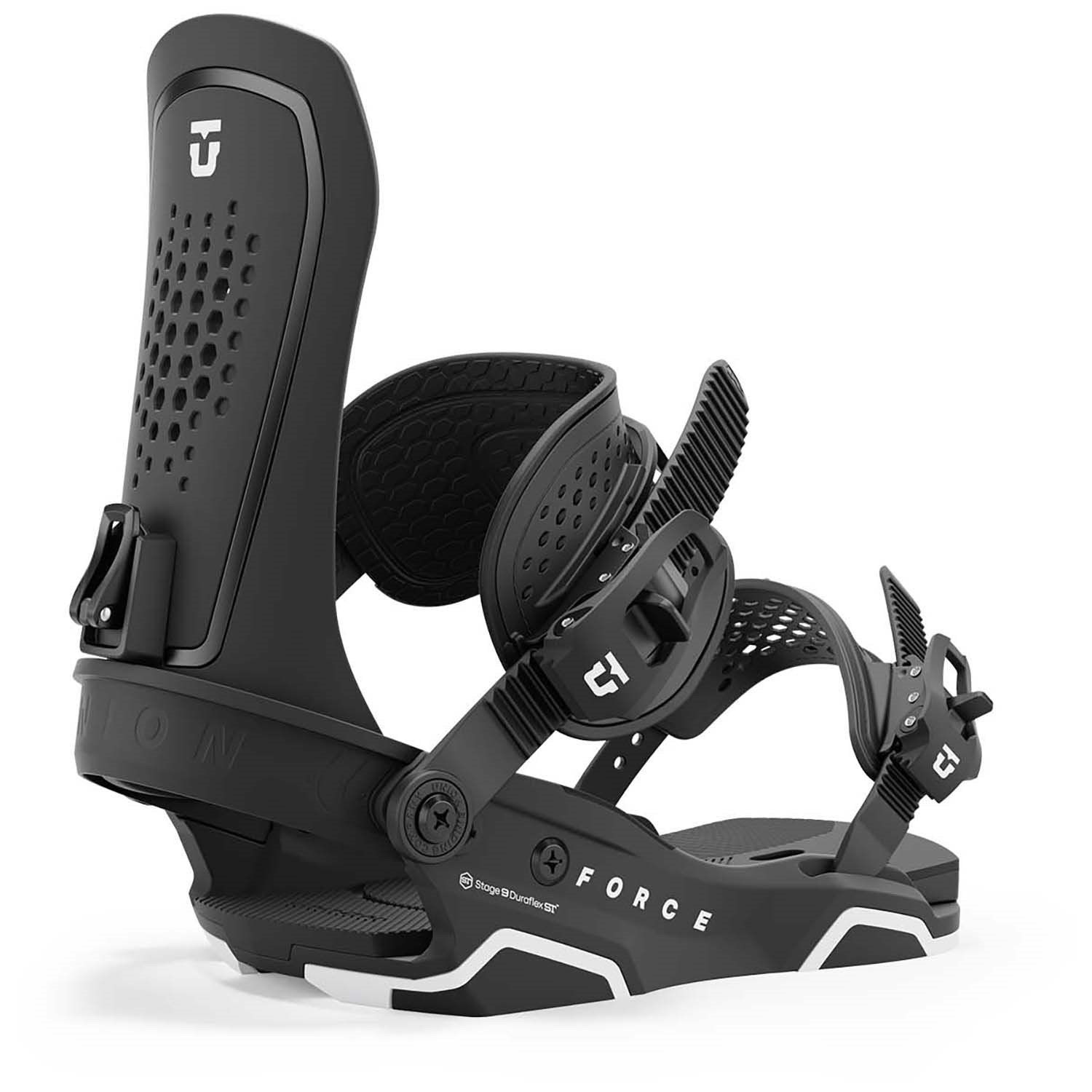 Black 2025 Force Union Snowboard Bindings